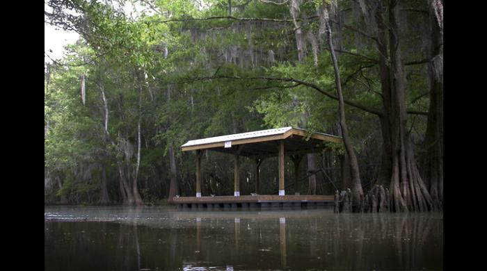 The Bartram Canoe Trail features floating platforms available for rent.