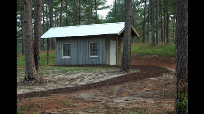 Restroom facilities at Blue Heron Lake