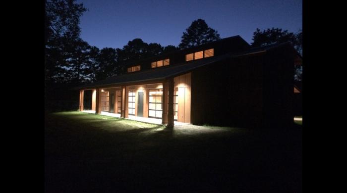 The dining hall at night