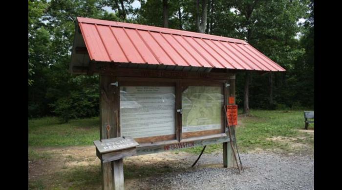 Informational kiosk at Walls of Jericho