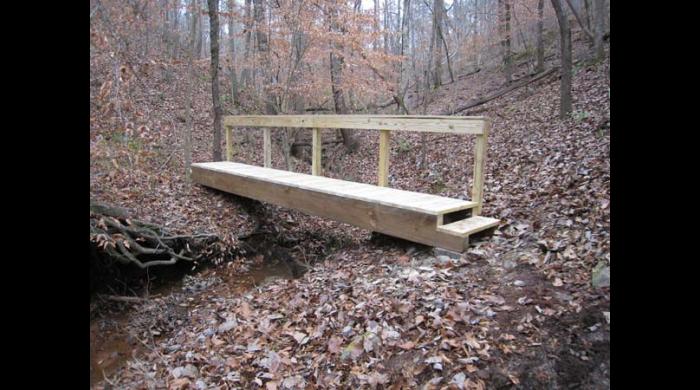 Foot bridge on the Coosa WMA