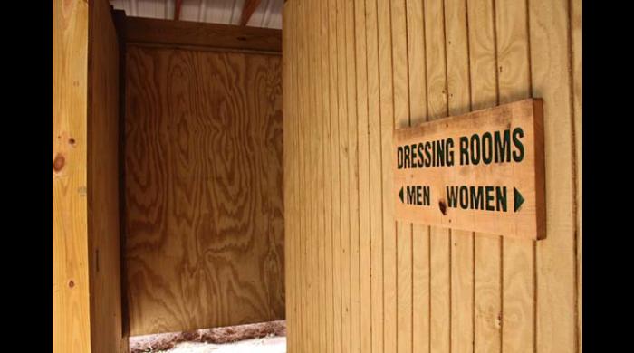 Dressing room building at West Trailhead