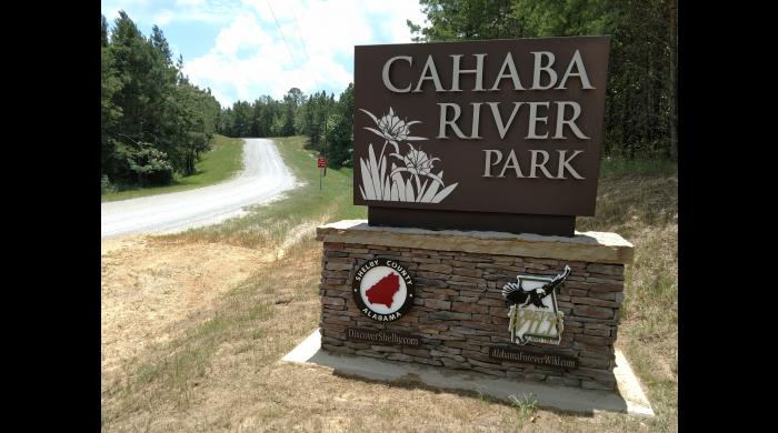 Entrance sign to Cahaba River Park